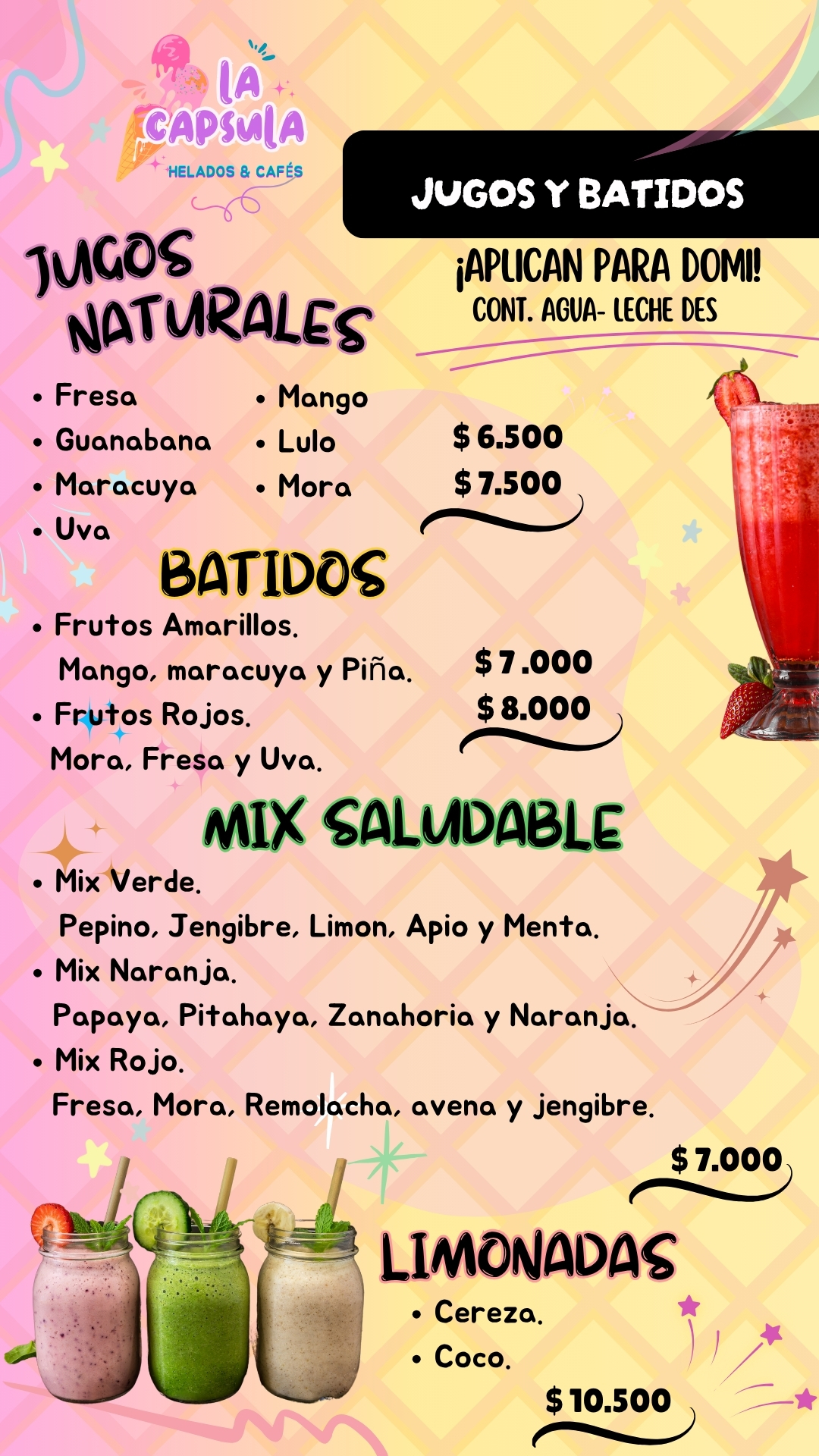 JUGOS NATURALES EN LA CAPSULA, VISITANOS O PIDE TU DOMICILIO